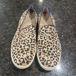 Rothy’s Camo Cat Slip On Sneakers Size 9.5 Cheetah